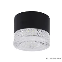 Светильник накладной LED CLT 140C80 BL 4000K Crystal Lux прозрачный 1 лампа, основание чёрное в стиле модерн круглый