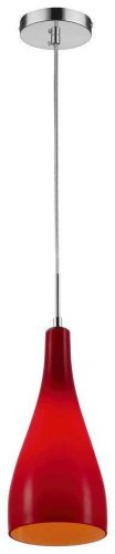 Светильник подвесной BOOTLE WE210.01.176 Wertmark красный 1 лампа, основание хром в стиле современный 