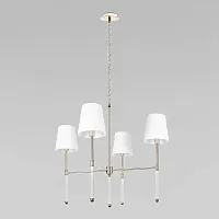 Люстра подвесная Cosy 10308 Nickel LOFT IT белая на 4 лампы, основание никель в стиле современный Люстра подвесная Cosy 10308 Nickel LOFT IT белая на 4 лампы, основание никель в стиле современный