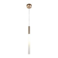 Светильник подвесной LED Tibia 2217-1P Favourite прозрачный 1 лампа, основание золотое в стиле современный трубочки