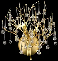 Бра Dionisia WE189.02.401 Wertmark прозрачный 2 лампы, основание матовое золото в стиле арт-деко 