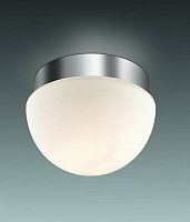 Светильник потолочный MINKAR 2443/1A Odeon Light белый 1 лампа, основание хром в стиле минимализм современный 