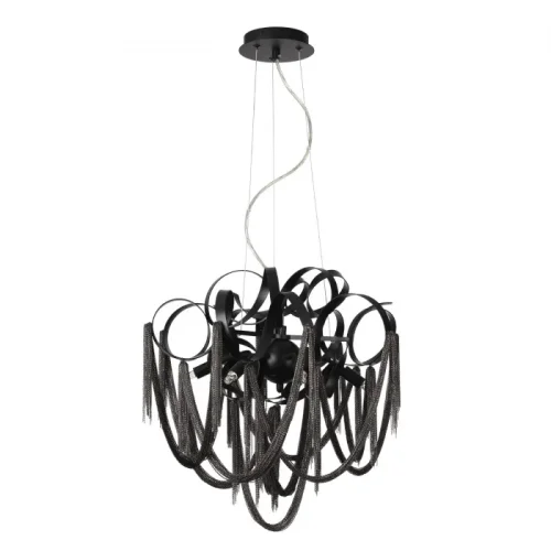 Люстра подвесная Chainy 5067/6 Odeon Light чёрная на 6 ламп, основание чёрное в стиле лофт современный 