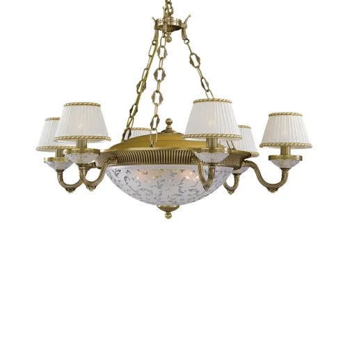 Люстра подвесная  L 6402/6+4 Reccagni Angelo белая на 10 ламп, основание античное бронза в стиле классический  фото 2