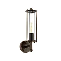 Настенный светильник NABILA 1 94807 Eglo уличный IP44 коричневый 1 лампа, плафон прозрачный в стиле современный E27