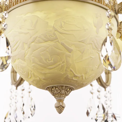 Люстра подвесная AL78101P/8/250 A WMG P1 U Rose Bohemia Ivele Crystal белая на 11 ламп, основание золотое белое патина в стиле классический sp фото 3