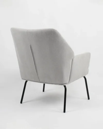 Кресло Харви светло-серый УТ000037091 Stool Group, серый/экокожа, ножки/металл/чёрный, размеры - *825***680*760мм фото 4
