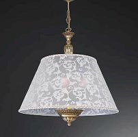 Люстра подвесная  L 8370/60 Reccagni Angelo белая на 5 ламп, основание золотое в стиле классический 