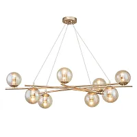 Люстра подвесная Balance 1119/8S Gold Escada прозрачная на 8 ламп, основание золотое в стиле современный шар