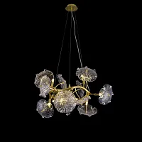 Люстра подвесная Savage 9070-D600 GD iLamp прозрачная на 12 ламп, основание золотое в стиле современный флористика ветви Люстра подвесная Savage 9070-D600 GD iLamp прозрачная на 12 ламп, основание золотое в стиле современный флористика ветви