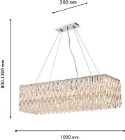 Люстра подвесная Robby 4723-10P Favourite прозрачная на 10 ламп, основание хром в стиле классический Люстра подвесная Robby 4723-10P Favourite прозрачная на 10 ламп, основание хром в стиле классический