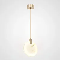 Светильник подвесной MARBLE D20 101777-26 ImperiumLoft белый 1 лампа, основание латунь в стиле современный 
