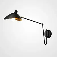 Настенный светильник HILDBORG L83 Black Matt 224064-23 ImperiumLoft чёрный 1 лампа, основание чёрное в стиле современный лофт 