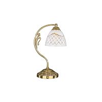 Настольная лампа P 7152 P Reccagni Angelo белая 1 лампа, основание золотое латунь металл в стиле классический 