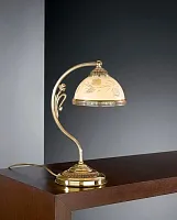 Настольная лампа P 6308 P Reccagni Angelo бежевая 1 лампа, основание золотое металл в стиле классический 