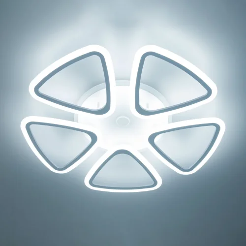 Люстра потолочная LED с пультом Мальта Смарт CL234A250E Citilux белая на 1 лампа, основание белое в стиле современный с пультом яндекс алиса сири маруся голосовое управление фото 4