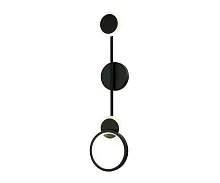 Бра LED Сивия 2211,19 Kink Light чёрный 1 лампа, основание чёрное в стиле хай-тек современный кольца