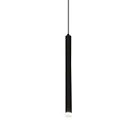 Светильник подвесной LED Siento V2321-PL Moderli белый 1 лампа, основание чёрное в стиле минимализм трубочки