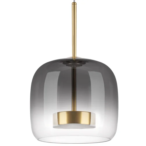 Светильник подвесной LED Cupola 804008 Lightstar серый чёрный 1 лампа, основание золотое в стиле арт-деко  фото 5