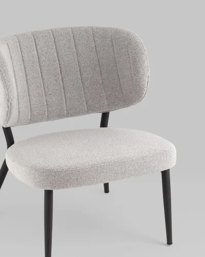 Кресло Руби, серый УТ000037054 Stool Group, серый/ткань, ножки/металл/чёрный, размеры - *760***560*710мм фото 6