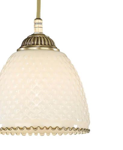 Светильник подвесной L 7005/14 Reccagni Angelo белый 1 лампа, основание античное бронза в стиле классический  фото 3