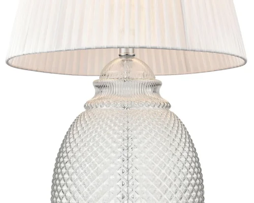 Настольная лампа Fiona VL5623N11 Vele Luce белая 1 лампа, основание хром стекло металл в стиле классический современный  фото 3