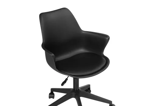 Компьютерное кресло Tulin black 15705 Woodville, чёрный/экокожа, ножки/пластик/чёрный, размеры - *910***600*600 фото 5