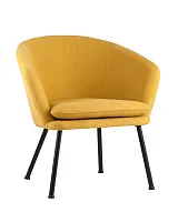 Кресло Декстер, охра УТ000001794 Stool Group, жёлтый/ткань, ножки/металл/чёрный, размеры - ****710*660мм