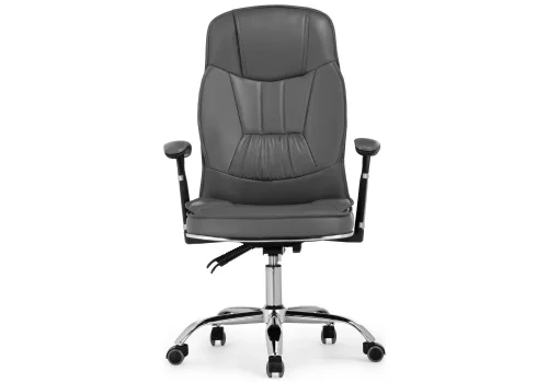 Кресло для руководителя Vestra light gray 15260 Woodville, серый/искусственная кожа, ножки/металл/хром, размеры - ****620*640 фото 2