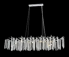 Люстра подвесная Шанти 07871-150LD,16 Kink Light прозрачная на 16 ламп, основание серебряное в стиле флористика современный ветви