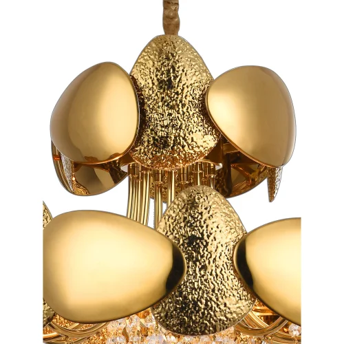 Люстра подвесная VALENCIA 91009/8C GOLD Natali Kovaltseva золотая прозрачная на 8 ламп, основание золотое в стиле арт-деко современный  фото 2