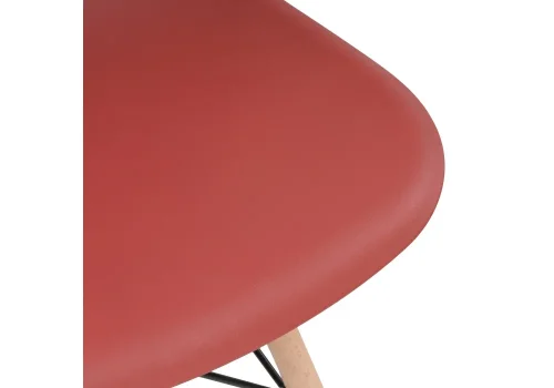 Пластиковый стул Eames PC-015 bordeaux 11896 Woodville, бордовый/, ножки/массив бука дерево/натуральный, размеры - ****460*520 фото 9