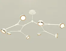 Светильник потолочный XB9059152 Ambrella light белый золотой 8 ламп, основание белое в стиле хай-тек современный 