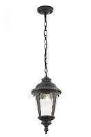 Подвесной светильник Goiri O029PL-01GN Maytoni уличный IP44 чёрный 1 лампа, плафон прозрачный в стиле классический E27