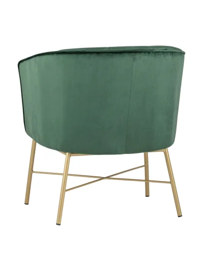 Кресло Шале, велюр зеленый УТ000005601 Stool Group, зелёный/велюр, ножки/металл/44483, размеры - ****670*620мм фото 5