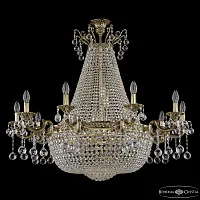 Люстра потолочная 2228H210/10/106IV/Y1 GB Bohemia Ivele Crystal без плафона на 20 ламп, основание золотое прозрачное в стиле классический balls