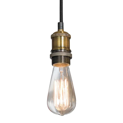 Светильник подвесной лофт LSP-9888 Lussole без плафона 1 лампа, основание чёрное жёлтое бронзовое в стиле лофт 