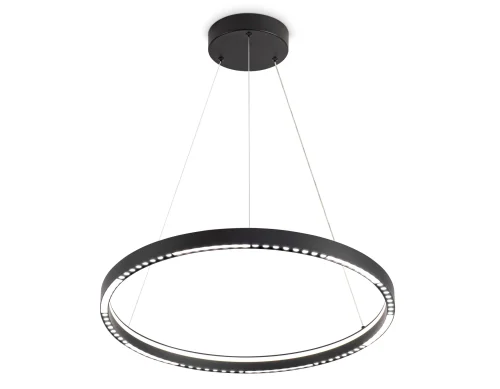 Светильник подвесной LED FL5852 Ambrella light чёрный 1 лампа, основание чёрное в стиле современный хай-тек кольца