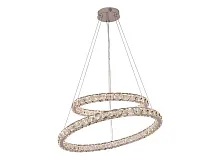 Люстра подвесная LED 8120/77 chrome Newport прозрачная на 1 лампу, основание хром в стиле современный кольца Люстра подвесная LED 8120/77 chrome Newport прозрачная на 1 лампу, основание хром в стиле современный кольца