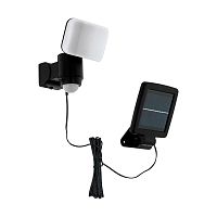 Настенный светильник на солнечной батарее Casabas 98195 Eglo уличный IP44 чёрный 1 лампа, плафон белый в стиле модерн LED