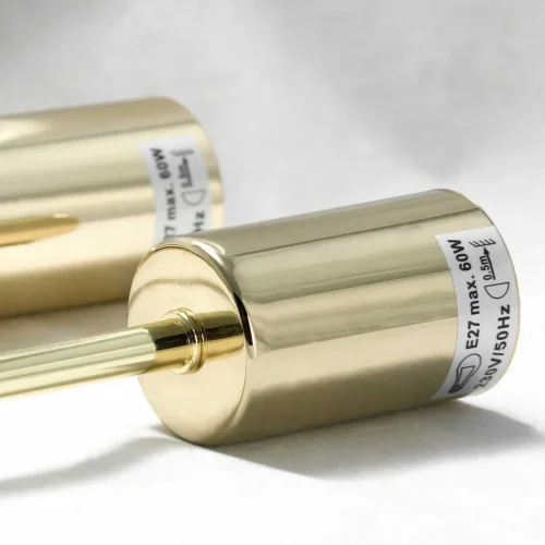 Люстра подвесная Huron LSP-8155 Lussole без плафона на 6 ламп, основание золотое в стиле современный  фото 3