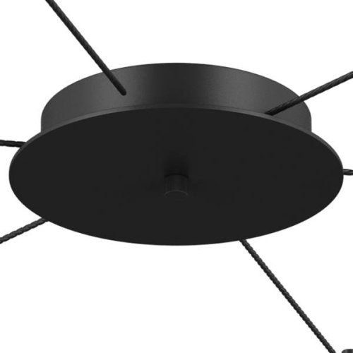 Люстра подвесная Cone 757067 Lightstar прозрачная на 6 ламп, основание чёрное в стиле хай-тек  фото 3
