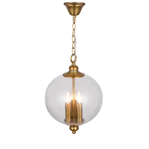 Светильник подвесной Lateria SL362.203.03 ST-Luce прозрачный 3 лампы, основание золотое в стиле кантри шар фото 2