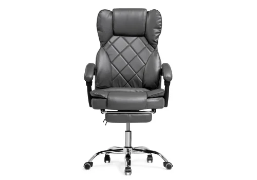 Компьютерное кресло Kolson gray 15343 Woodville, серый/экокожа, ножки/металл/хром, размеры - *1240***640*680 фото 3