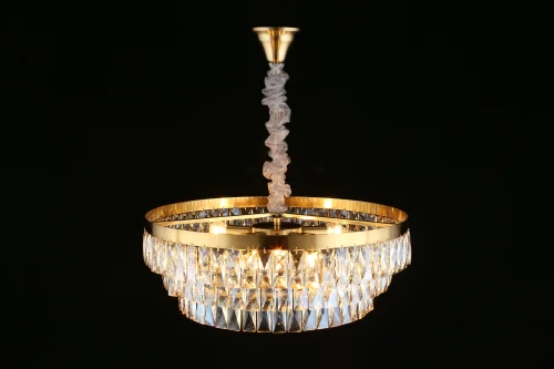 Люстра подвесная Francheska APL.837.03.10 Aployt янтарная на 10 ламп, основание бронзовое в стиле классический  фото 4