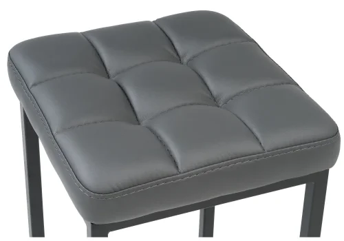 Деревянный стул Байя кожзам темно-серый / черный матовый 424170 Woodville, серый/искусственная кожа, ножки/металл/чёрный, размеры - ****350*350 фото 3