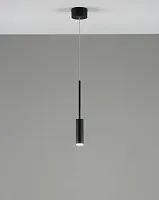 Светильник подвесной LED Rin V10899-PL Moderli чёрный 1 лампа, основание чёрное в стиле модерн 