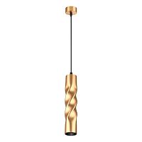 Светильник подвесной LED Arte 358126 Novotech золотой 1 лампа, основание золотое в стиле современный трубочки