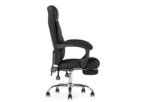 Компьютерное кресло Born black 15345 Woodville, чёрный/экокожа, ножки/металл/хром, размеры - *1120***610* фото 5