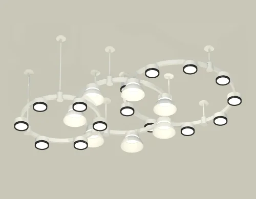Светильник подвесной XR92212010 Ambrella light белый 22 лампы, основание белое в стиле хай-тек современный 
